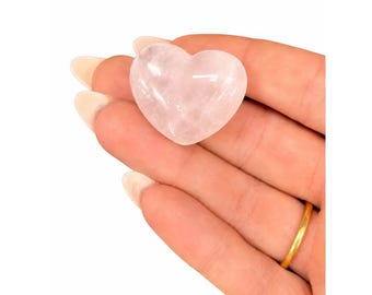 Rose Quartz Crystal Heart Tumble Stone 3.2cm