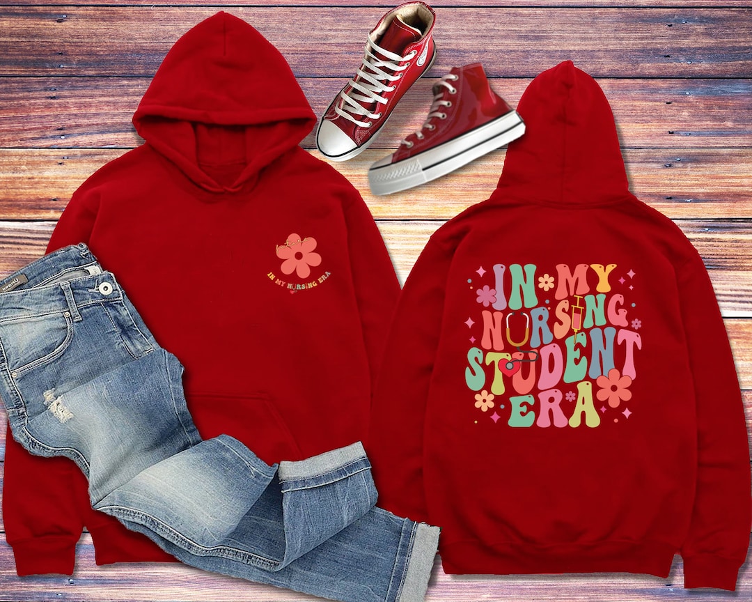 In My Nursing Student Era Hoodies, Retro Custom Nurse Era Sweatshirt, Future Nurse Gift, in My
