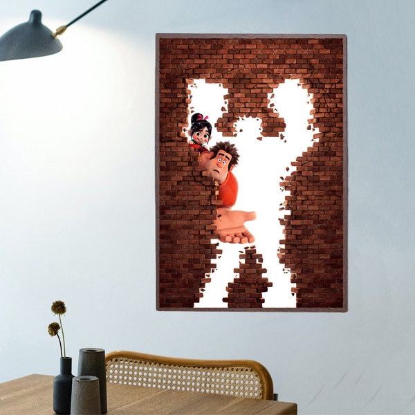 Wreck It Ralph movie posters/classic hit movie posters-Poster is printed on Canvas