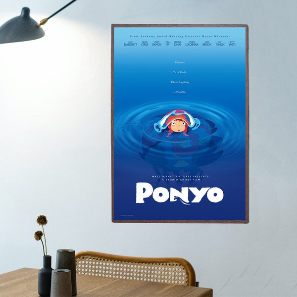 Ponyo: Behind the Microphone - The Voices of Ponyo movie posters/classic hit movie posters-Poster is printed on Canvas