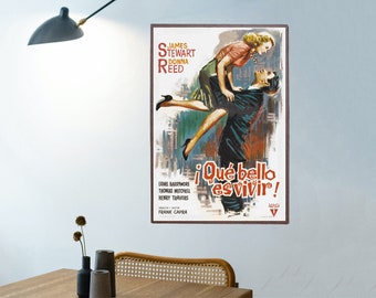 Its a Wonderful Life movie posters/classic hit movie posters-Poster is printed on Canvas