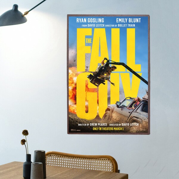 Pósteres de la película Fall Guy/pósteres de películas clásicas de éxito. El póster está impreso en lienzo.