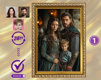 Custom Middle-Earth Family Portrait from Photo (Digital Download)