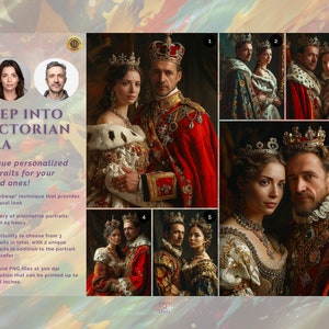 Retrato de pareja victoriano personalizado: regalo familiar personalizado (descarga digital)