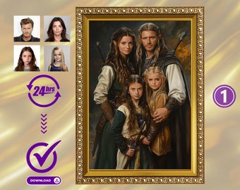 Custom Middle-Earth Family Portrait from Photo (Digital Download)