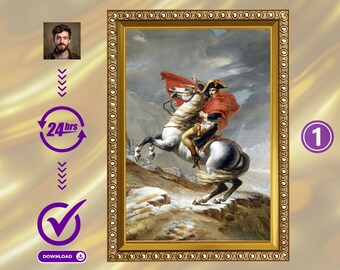 Custom Historical "Emperor Napoleon" Renaissance Portrait from Photo as a Unique Gift