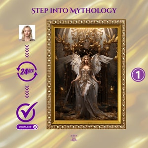 Custom Mythological Goddess Portrait from Photo, Greek Mythological Goddess Portrait, Greek Mythology Portrait, Custom Portrait, Unique Gift