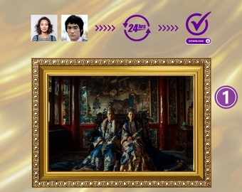 Custom Chinese Dynasty Couple Portrait from Photo (Digital Download)