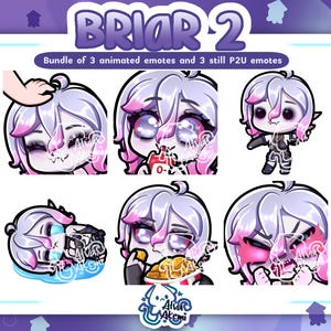 NEW Briar Emotes Bundle | Briar 2 Bundle | Animated and Still Emote Bundle | League of Legends | Vampire Emotes | Twitch P2U Emotes