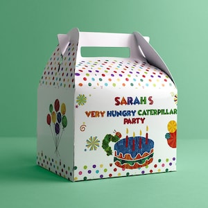 Hungry Caterpillar Inspired Personalised Children’s Party Box Gift Bag Favor, Chase birthday treat bag, Birthday goodie bag, Celebration Bag