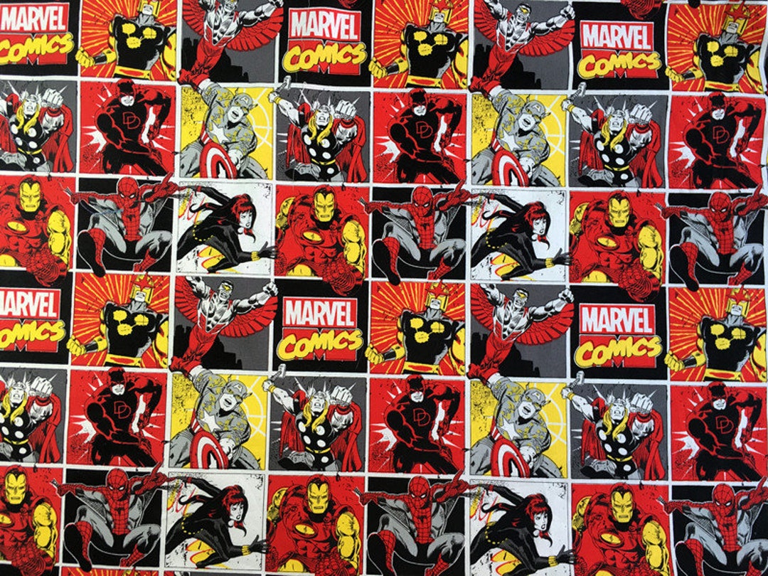 Avengers Fabric Superhero Iron Man Captain America Hulk Fabric Pure Cotton Cartoon Cotton Fabric