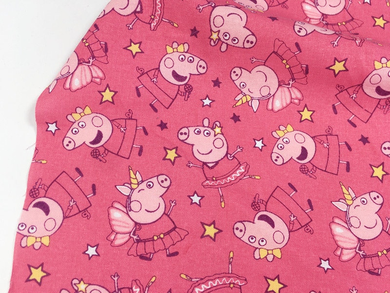 Peppa Pig Fabric Nickelodeon Peppa Pig Fabric Pure Cotton - Etsy