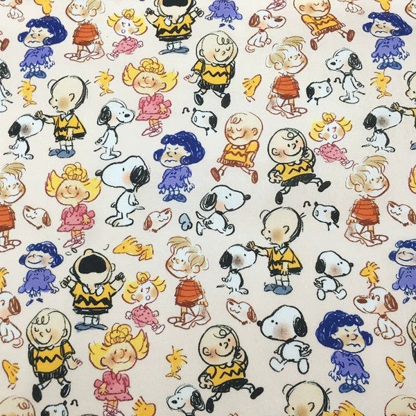 Snoopy Tissu WOODSTOCK Charlie Brown Tissu Pur Coton Dessin Animé Coton Tissu Par Le Demi-Mètre