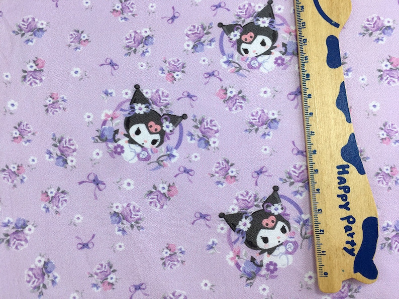 Sanrio Kuromi Fabric Japanese Anime Fabric Animation Fabric Etsy