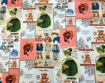 Vintage Paper Doll Fabric Anime Fabric Animation Fabric Pure Cotton Cartoon Cotton Fabric By The Half Meter