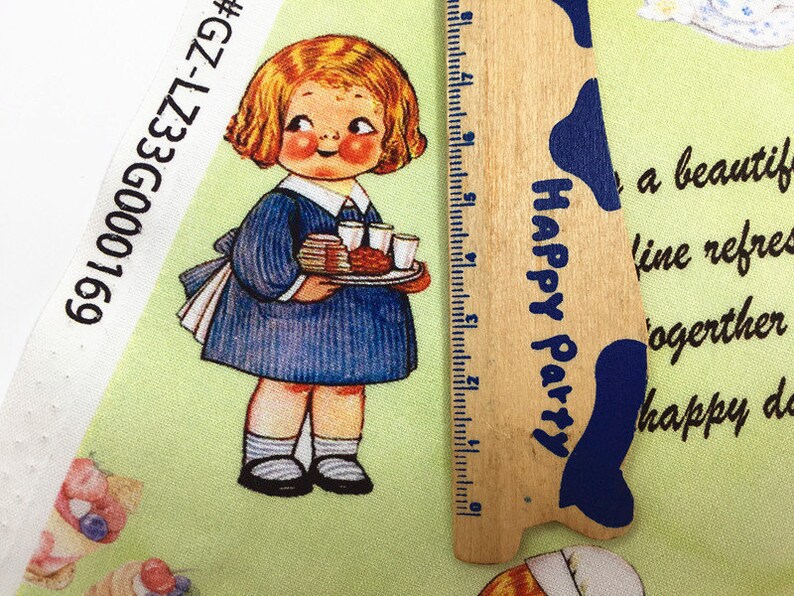Vintage Paper Doll Fabric Anime Fabric Animation Fabric Pure Cotton