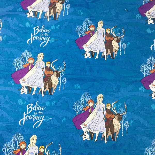 Frozen Disney Princess Fabric Elsa and Anna Anime Fabric Pure Cotton Cartoon Cotton Fabric By The Half Meter