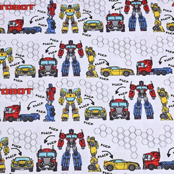 Transformers Fabric Anime Fabric Pure Cotton Cartoon Cotton Fabric By The Half Yard