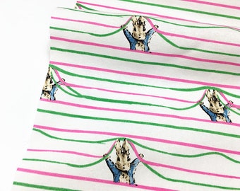 Tela Peter Rabbit, tela Beatrix Potter tela de algodón de dibujos animados de algodón puro por medio metro