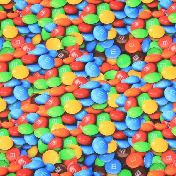 M&M's Fabric Multi-Colored Chocolates Candy Fabric Animation Fabric Pure Cotton Cartoon Cotton Fabric By The 45 CM