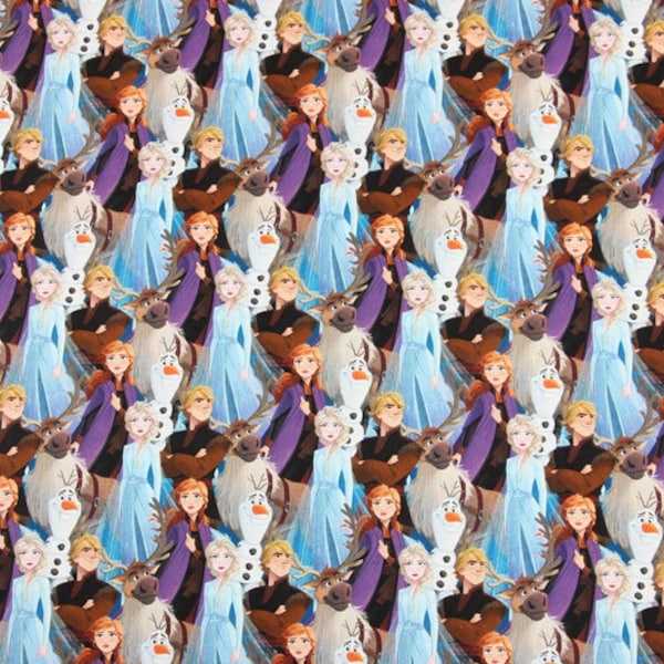Frozen Disney Princess Fabric Elsa and Anna Anime Fabric Pure Cotton Cartoon Cotton Fabric By The Half Meter