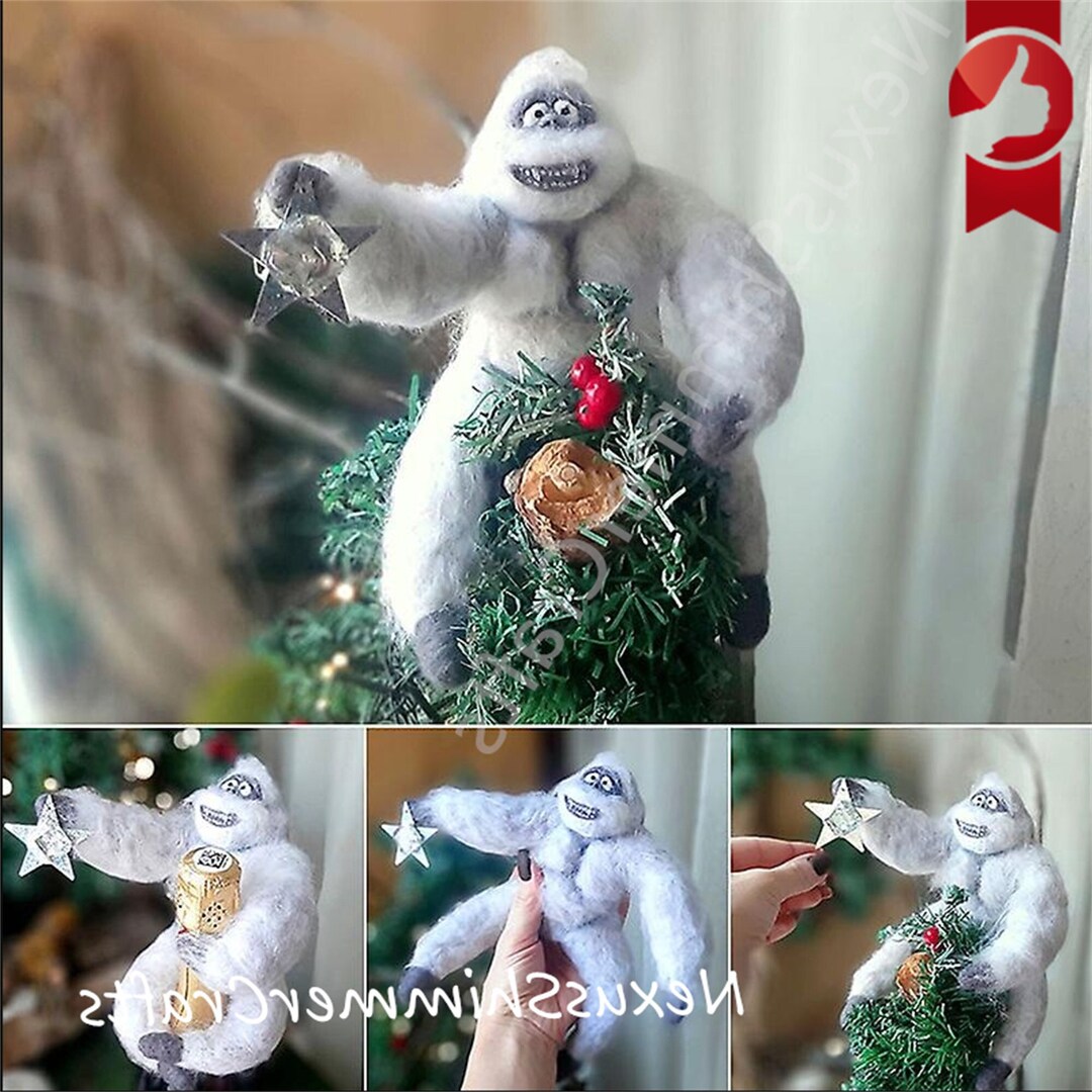 Christmas Tree Topper Abominable Snowman Ornaments Vintage Etsy Canada