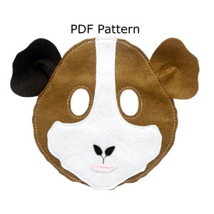 Guinea Pig costume mask sewing Pattern / paper craft / printable template/ costume mask sewing pattern, party dress up Adult size, Halloween