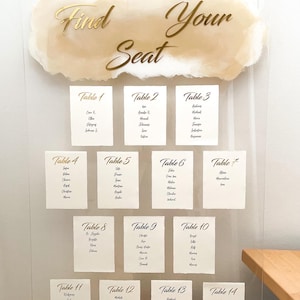 Sitzplan zur Hochzeit als Acrylschild (groß)