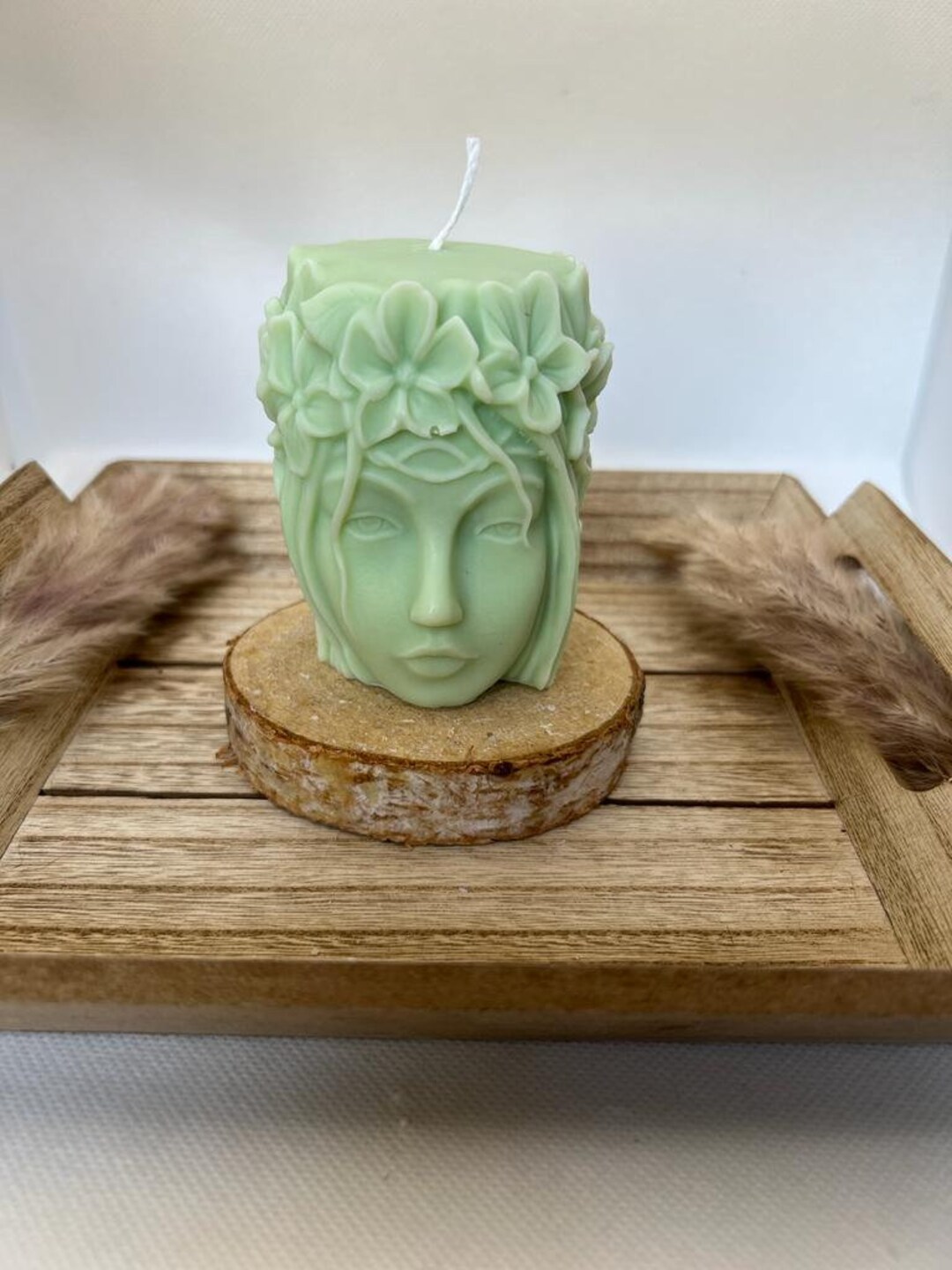 Standing Candle candle With Face Flower Girl Candles Floral Decoration