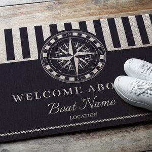 Personalized and Custom Luxury Design Boat Rug, Boat Mat, Nautical Custom Rug, Gift for Boat Owner, 24" × 36"