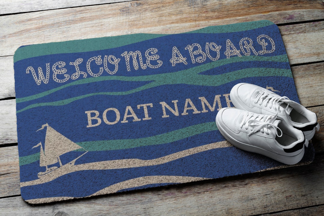 Personalized and Custom Outdoor Boat Rug, Anchor Rug, Nautical Custom ...