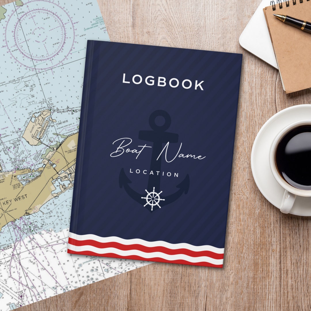 Custom Boat Name Log Book, Custom Log Book for Sail Boat, Custom Boat