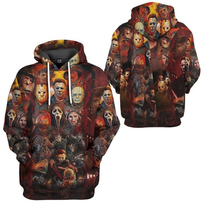 Discover Halloween Horror Characters 3D Hoodie