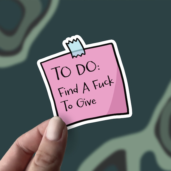 Post-It Note TO DO Sarcastic Sticker
