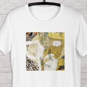Gustav Klimt t-shirt Water Snakes painting, drawing Women, Fine Art Print T-shirt Art Nouveau aesthetic clothing Gift For Art Lover