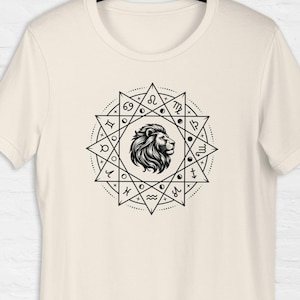 Leo Zodiac Sign t-shirt, Lion shirt, Astrology idea Gift, Leo Horoscope Tee, Birthday Gift For Leo
