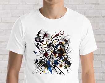 Unisex t-shirt graphics Wassily Kandinsky Small Worlds, Abstract Art tee, High-quality Cotton 100 %