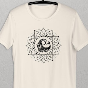 Capricorn Zodiac t-shirt, Astrology Capricorn shirt, Astrological sign tee Capricorn Horoscope mystical symbols tee, Capricorn birthday gift