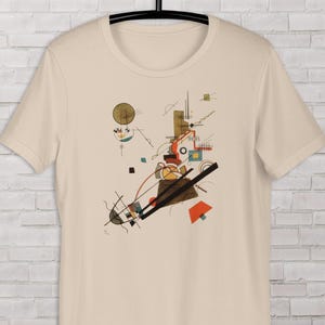 Abstract Artwork t-shirt Wassily Kandinsky Joyous Ascent 1923, Famous Artist painting print shirt, Bauhaus style, Gift for Fine Art Lovers