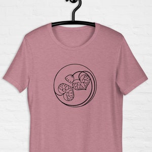 Unisex t-shirt  Japanese lotus leaf illustration  of The Ornamental Arts Of Japan vintage1884