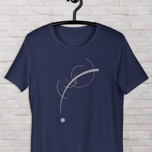 Wassily Kandinsky t-shirt, Free Curve to the Point- Accompanying Sound of Geometric Curves (1925), Kandinsky t-shirt, Geometric art