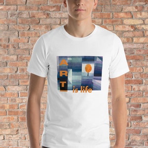 Unisex T-Shirt Kunst ist das Leben, Fine Art T-Shirt, Herbstbaum-Shirt, Paul Klee Malerei Shirt-Art Kleidung