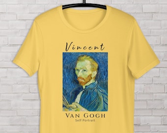 Vincent Van Gogh T-Shirt Malerei Selbstporträt 1889, Post-Impressionismus, klassisches T-Shirt, Fine Art Tee, Geschenk für Kunstliebhaber
