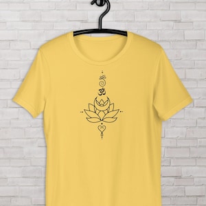 Lotus Flower Unisex Tee Shirt, Yoga Shirt,  Meditation T-Shirt, Spiritual  Shirt, Workout Shirt, Yoga Lover Gifts tee shirt, Om shirt
