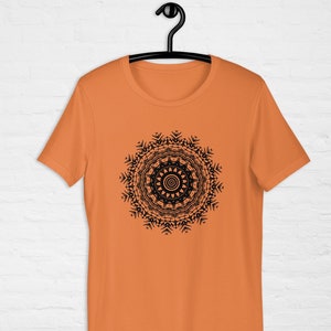Mandala t-shirt, black Vintage Mandala Shirt, Boho t-shirt, Mandala Graphic shirt, Spiritual T-Shirt, Yoga Gift tee, Hippie Unisex T-shirt