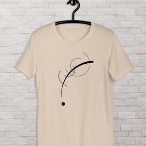 Wassily Kandinsky t-shirt, Geometric art shirt, Free Curve to the Point- Accompanying Sound of Geometric Curves (1925), Graphic tee shirt