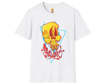 Skull Logo T-Shirt, Men Women Graphic Tee, Soft Cotton Top, Punk Rock Clothing, Alternative Skull Tee