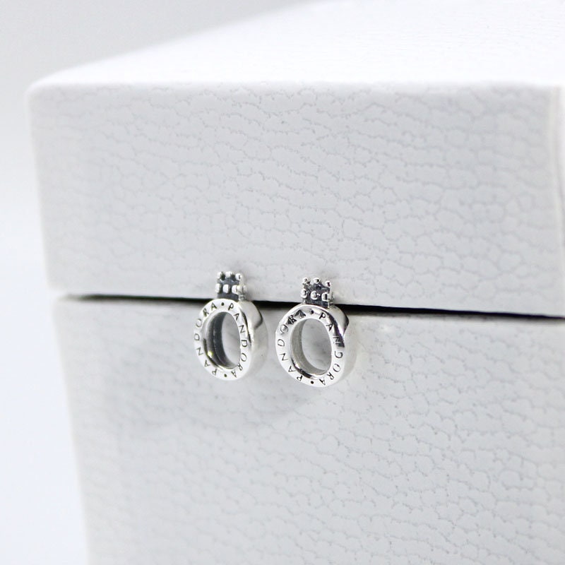 Polished crown o stud earrings pandora deals