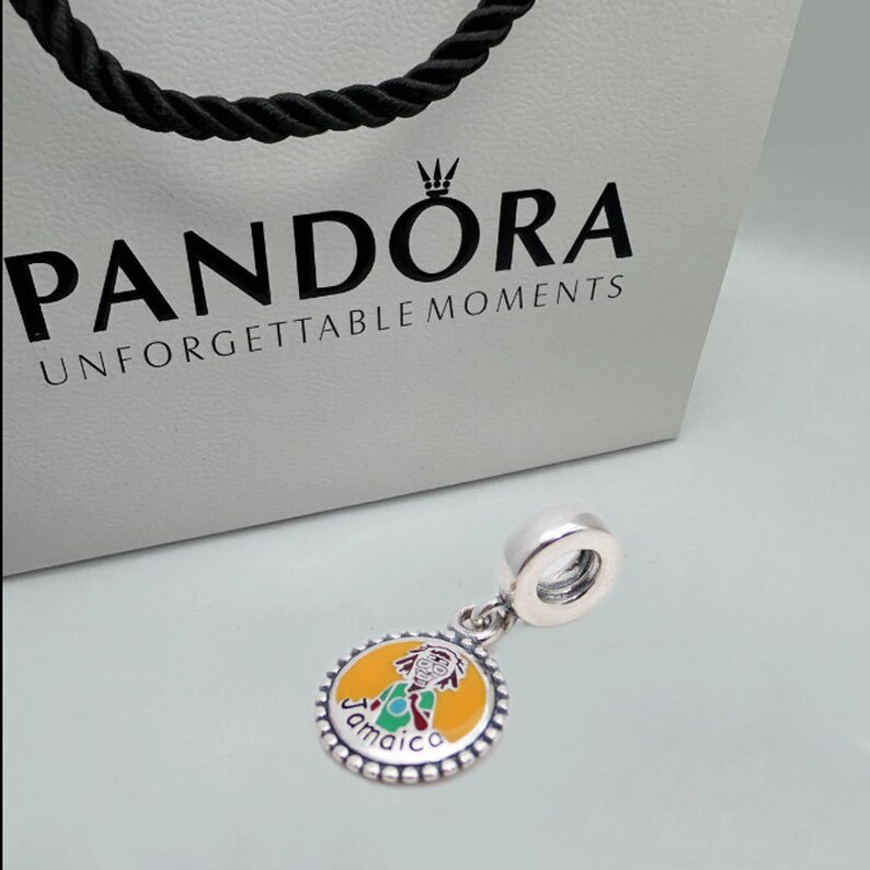 Pandora Jamaica Jamaican Exclusive Dangle Charm, S925 Sterling Silver