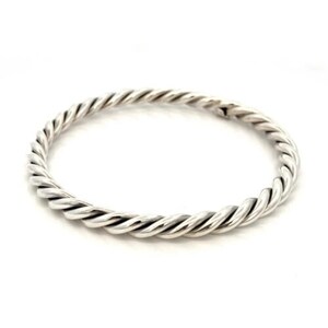 Solid 925 Sterling Silver Rope Twist Bangle Woman Bracelet Heavy Twisted Bangle Statement Bangle Boho Bangle Handmade Silver Jewelry image 5